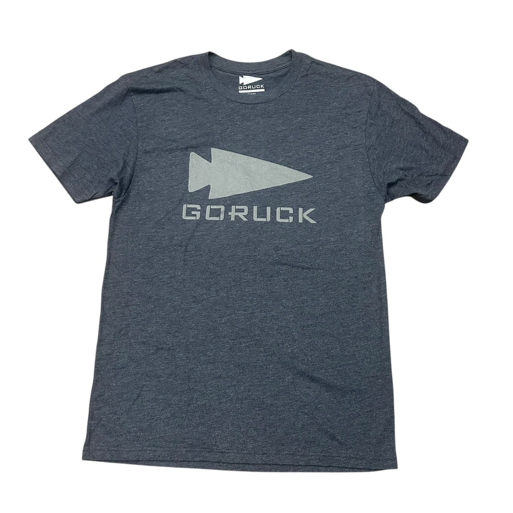 Goruck Shirt‎ Medium Blue Gray USA Flag Military Gym Workout Outdoor Traininh